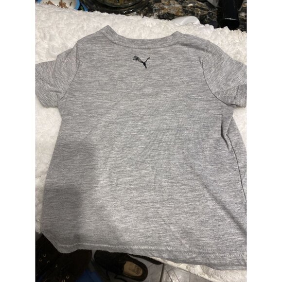 t baby boys PUMA casual gray logo short sleeve t-shirt 24 mos. - Picture 2 of 2